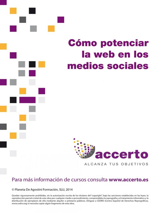Title details for Cómo potenciar la web en los medios sociales by Accerto - Available